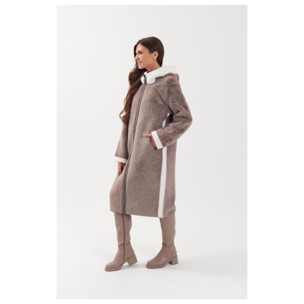 Пальто женское двусторннее VITIA  - Аритикул 23128-коричневый-4XL (52-54) - Фото 16