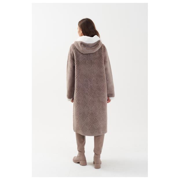 Пальто женское двусторннее VITIA  - Аритикул 23128-коричневый-4XL (52-54) - Фото 17