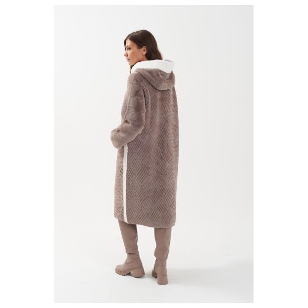 Пальто женское двусторннее VITIA  - Аритикул 23128-коричневый-4XL (52-54) - Фото 18