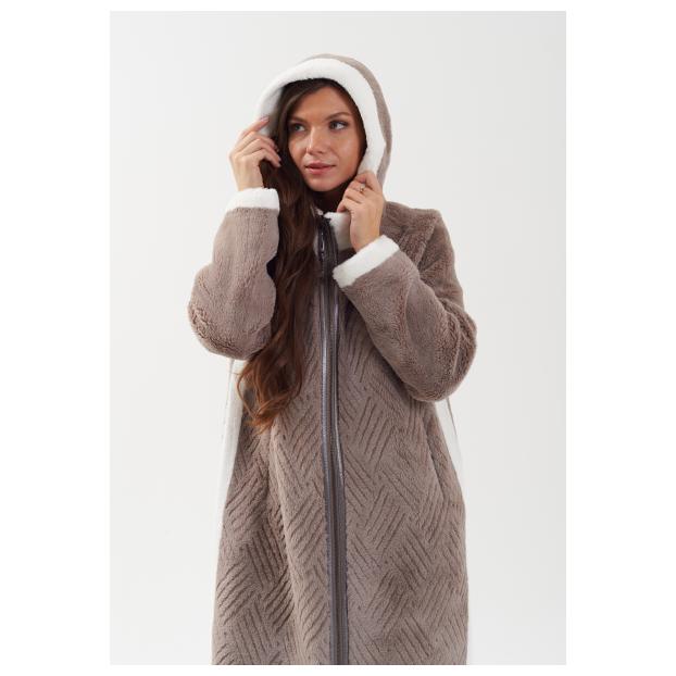 Пальто женское двусторннее VITIA  - Аритикул 23128-коричневый-4XL (52-54) - Фото 19