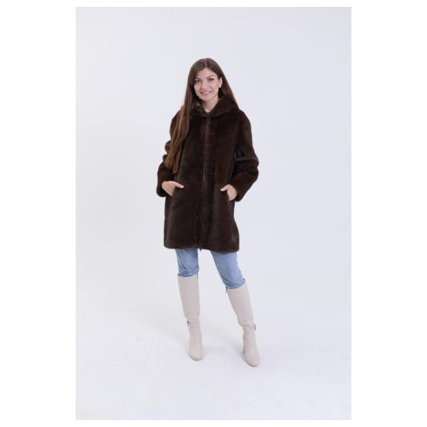 Шуба женская двусторонняя VITIA  - Аритикул A1528-1-6XL - Фото 3