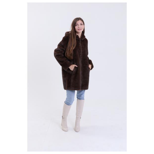 Шуба женская двусторонняя VITIA  - Аритикул A1528-1-6XL - Фото 4