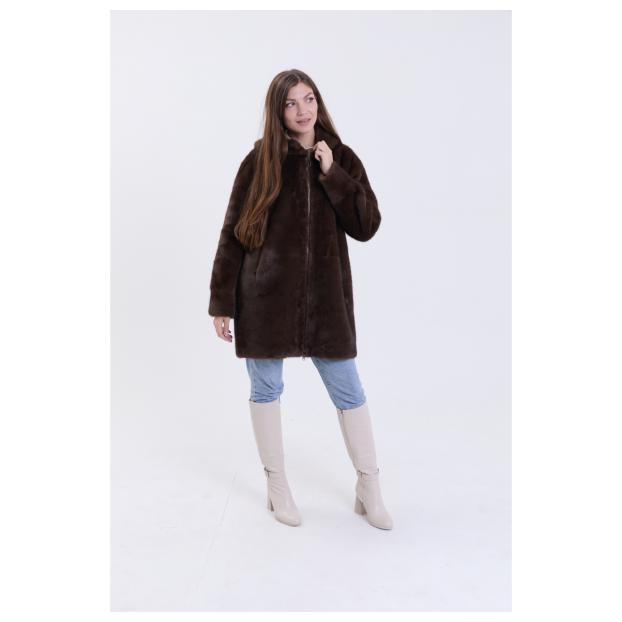 Шуба женская двусторонняя VITIA  - Аритикул A1528-1-6XL - Фото 5