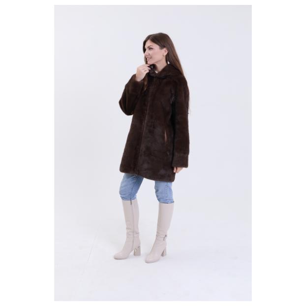 Шуба женская двусторонняя VITIA  - Аритикул A1528-1-6XL - Фото 6