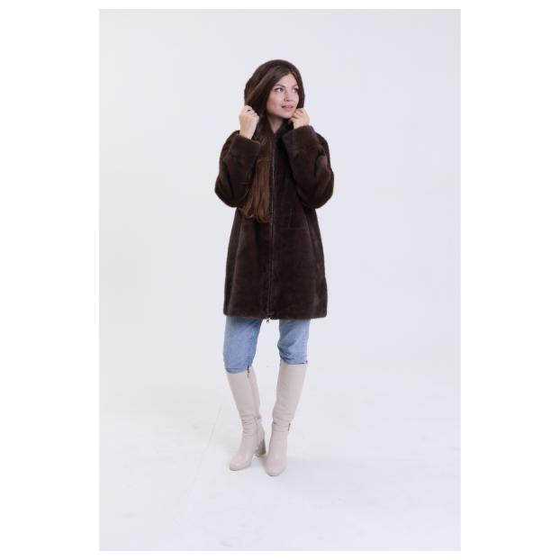 Шуба женская двусторонняя VITIA  - Аритикул A1528-1-6XL - Фото 9
