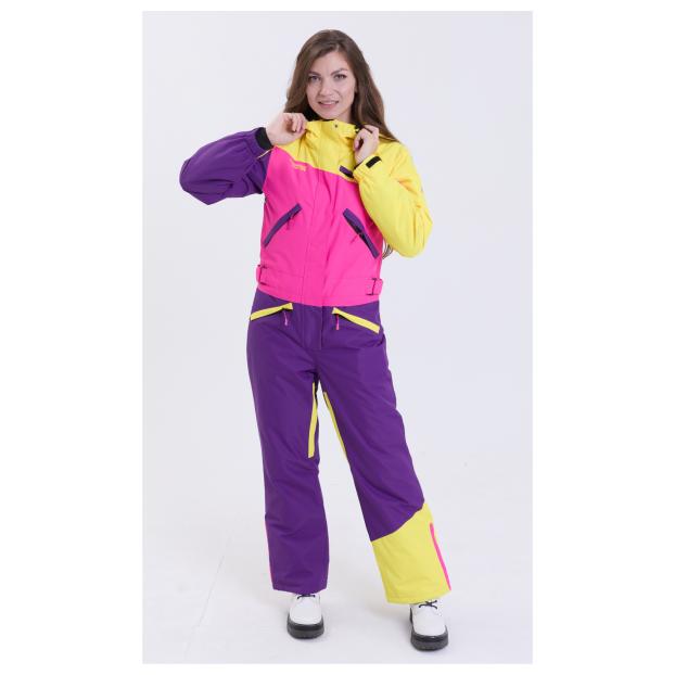 ЖЕНСКИЙ СНОУБОРДИЧЕСКИЙ КОМБИНЕЗОН RUNNING SPORT - Аритикул 7785-Fio-Pink-XL - Фото 50