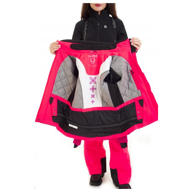 Горнолыжная куртка премиум-класса HYRA «MATT» - Аритикул HLG1252-Bright Pink/Black-40 - Фото 75
