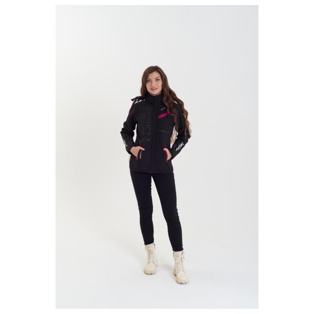 Софтшеловая куртка женская GEOGRAPHICAL NORWAY «REINE» - Аритикул WW7008F/G-BLACK/PINK-S - Фото 3