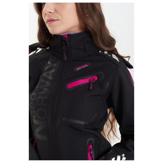 Софтшеловая куртка женская GEOGRAPHICAL NORWAY «REINE» - Аритикул WW7008F/G-BLACK/PINK-S - Фото 8