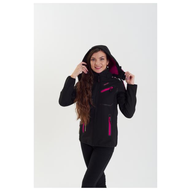 Софтшеловая куртка женская GEOGRAPHICAL NORWAY «REINE» - Аритикул WW7008F/G-BLACK/PINK-L - Фото 9