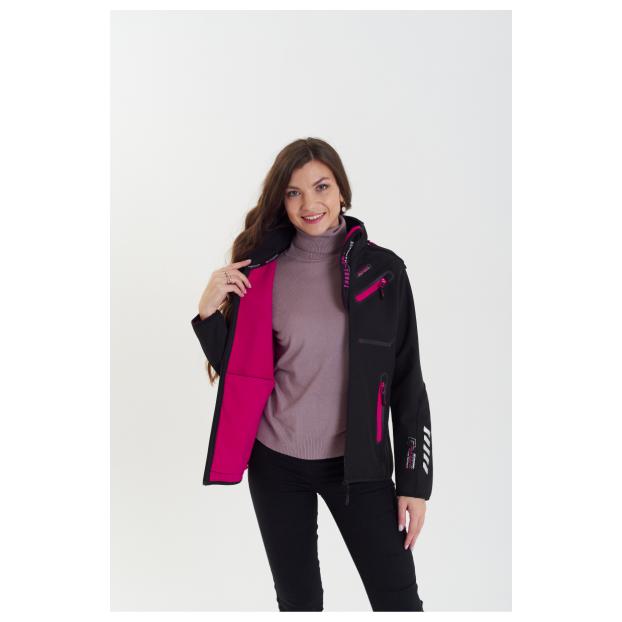 Софтшеловая куртка женская GEOGRAPHICAL NORWAY «REINE» - Аритикул WW7008F/G-BLACK/PINK-S - Фото 12