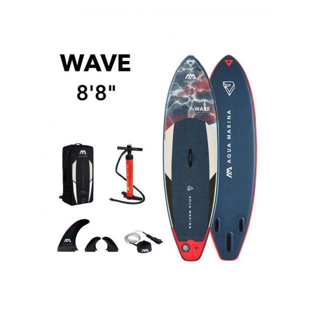 SUP-доска надувная для сёрфинга Aqua Marina Wave 8'8" S24 - Аритикул Aqua Marina Wave 8'8" S24-161 - Фото 1