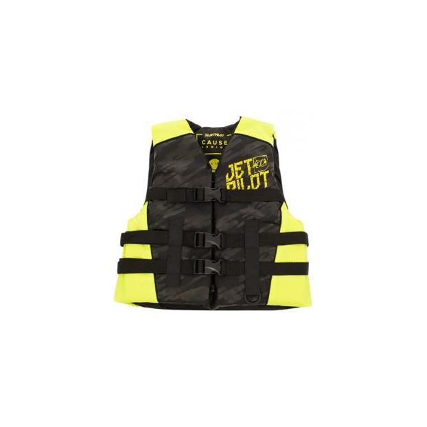 Спасательный жилет неопрен ДЕТ. Jetpilot Cause ISO 50N Neo Vest - Аритикул 19084-Black/Yellow-8-10 - Фото 1