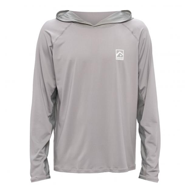 Лайкра KYOTO CASPER HOOD GRID LS RASHGUARD - Аритикул CASPER HOOD-LIGHT GREY-M - Фото 1