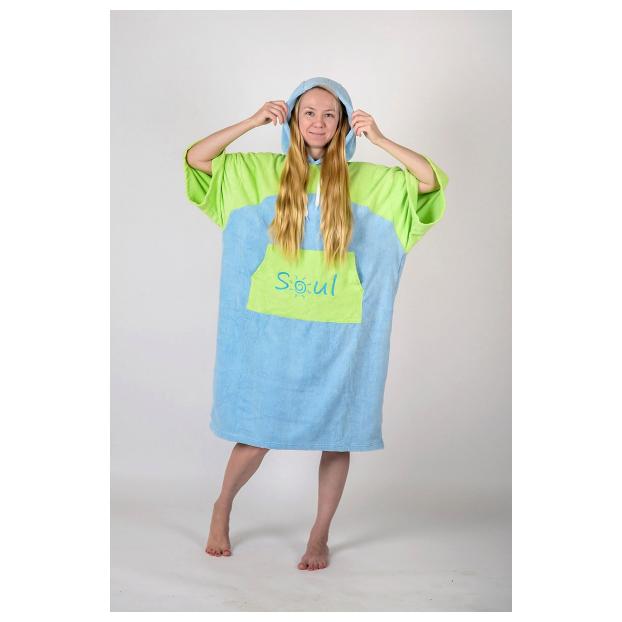 Флисовое пончо SOUL двухцветное - Аритикул Soul-poncho-two-color-blue-green - Фото 47