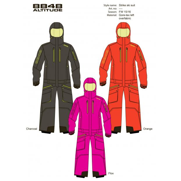 Горнолыжный комбинезон 8848 Altitude «STRIKE SKI SUIT» - Аритикул 7938_8848 Altitude «STRIKE SKI SUIT-2» cerise - M - Фото 3